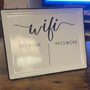 New Farmhouse White and Black WiFi Password Sign